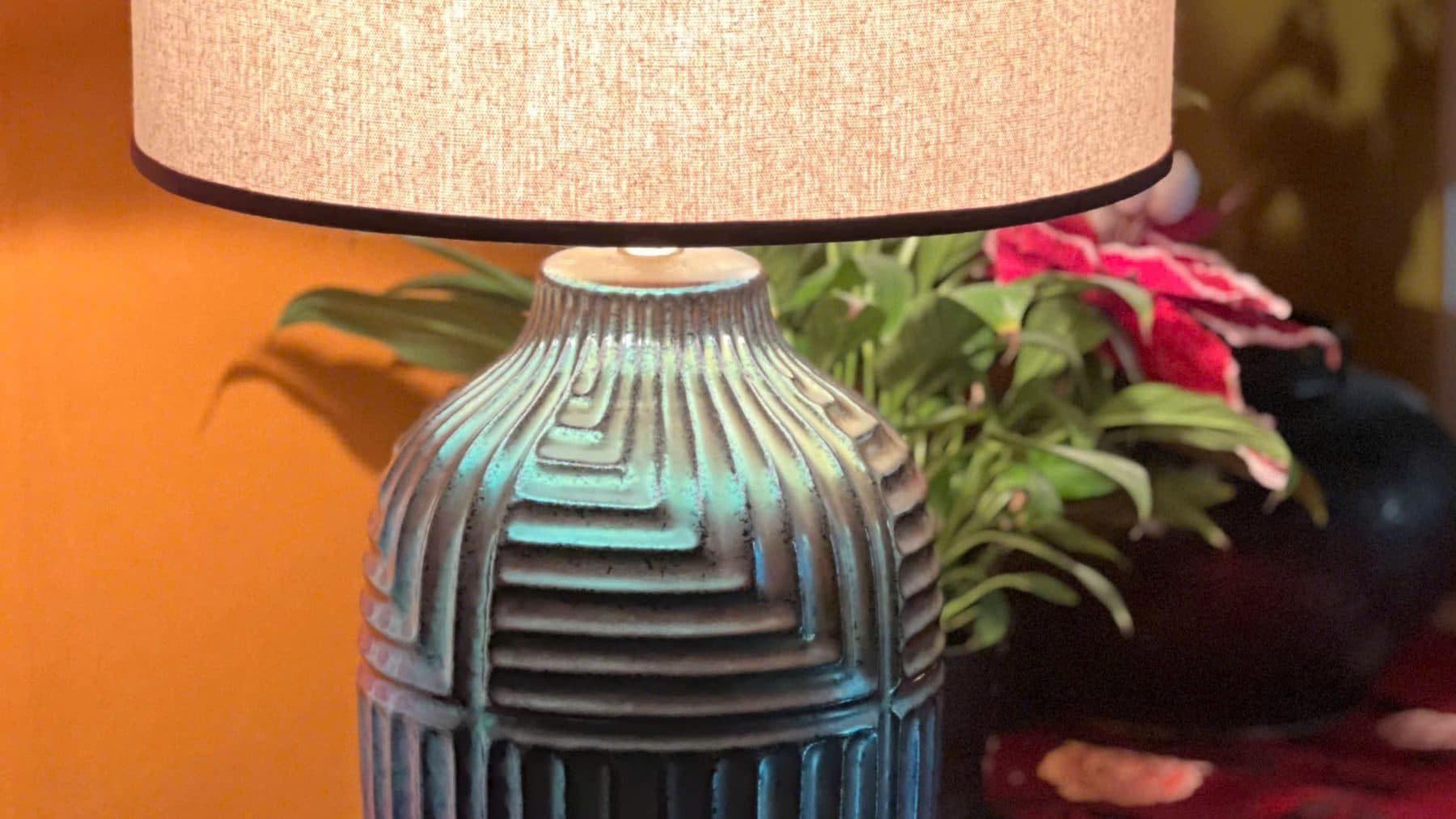 Ceramic table lamp manufactured in Vietnam