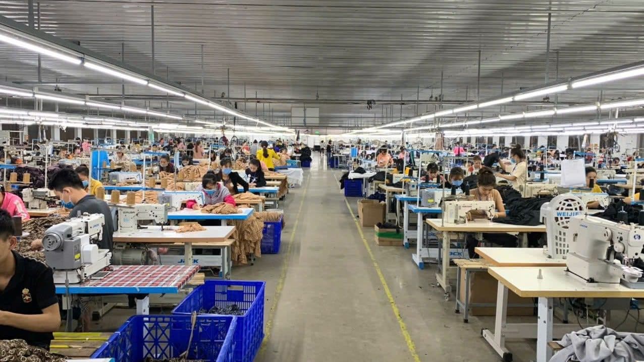 Textile production line in a Vietnamese factory