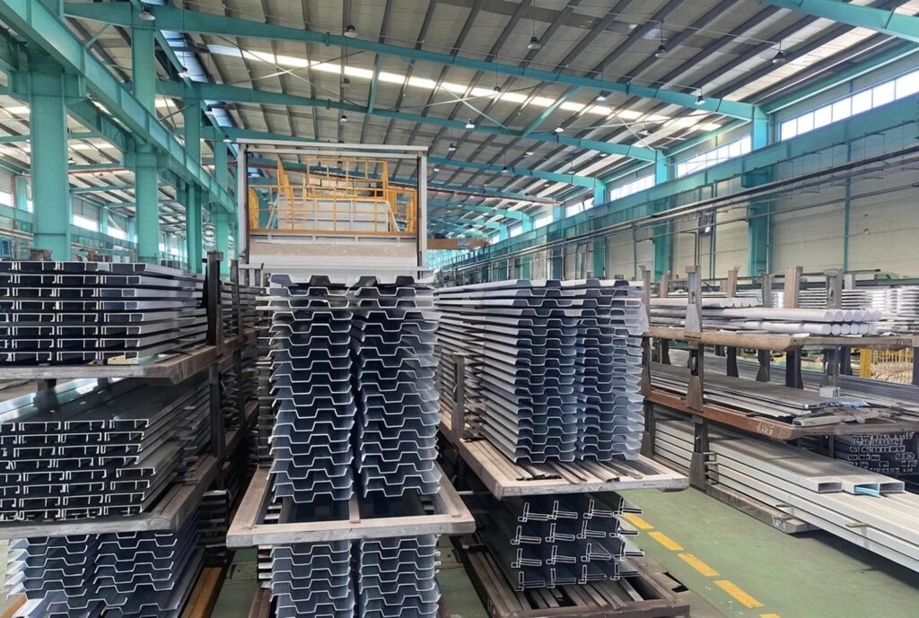 Aluminium extrusion factory floor in Vietnam