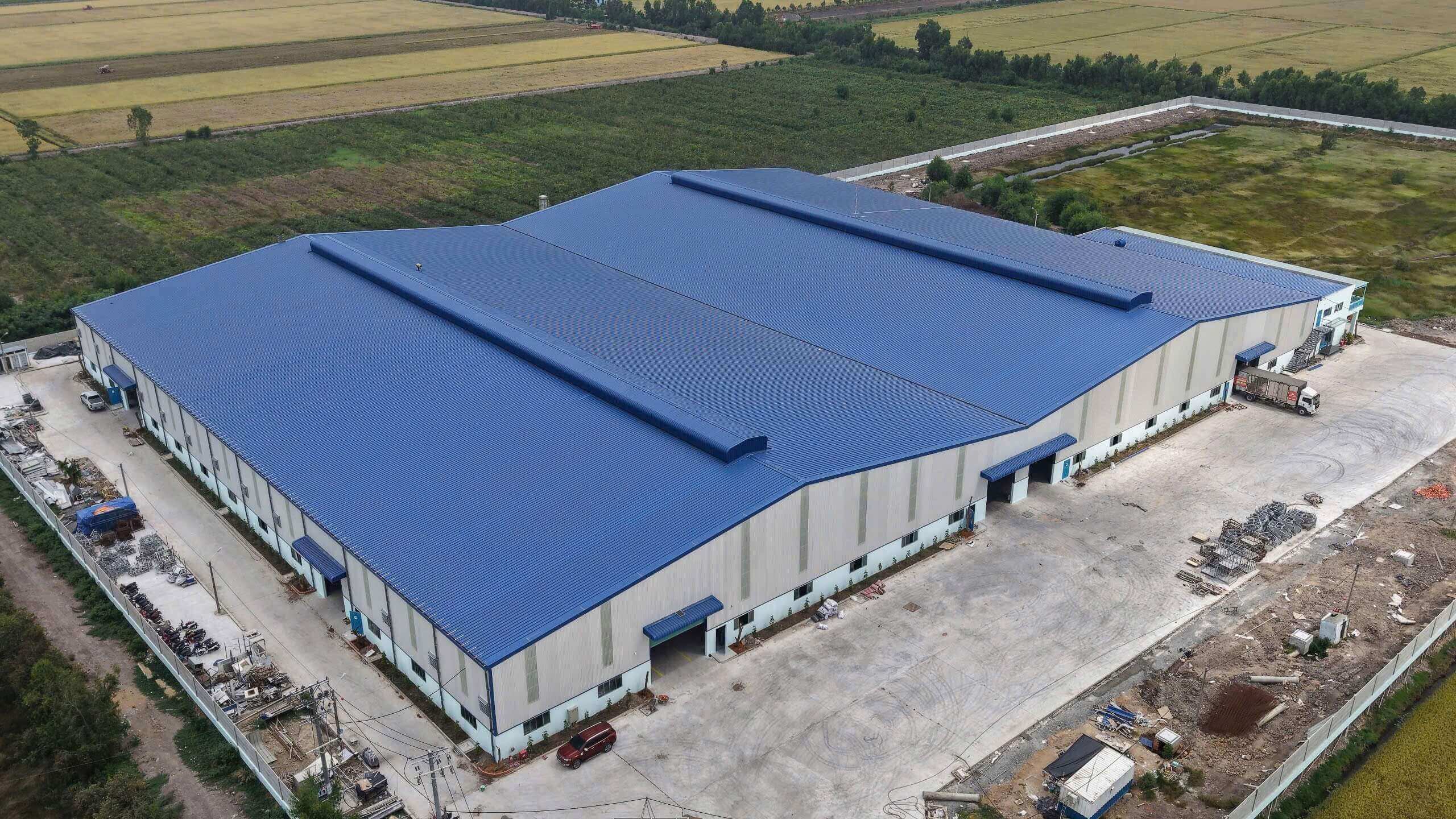 Aerial view of a manufacturing facility in Vietnam